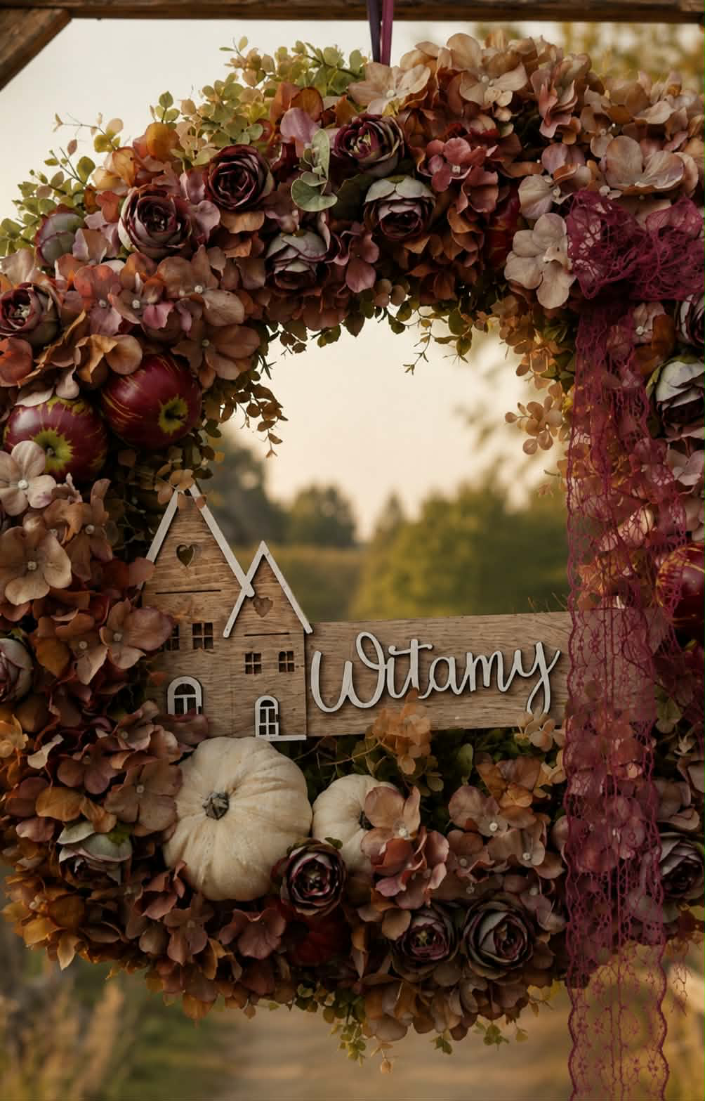 Jesienny wianek na drzwi 🍂