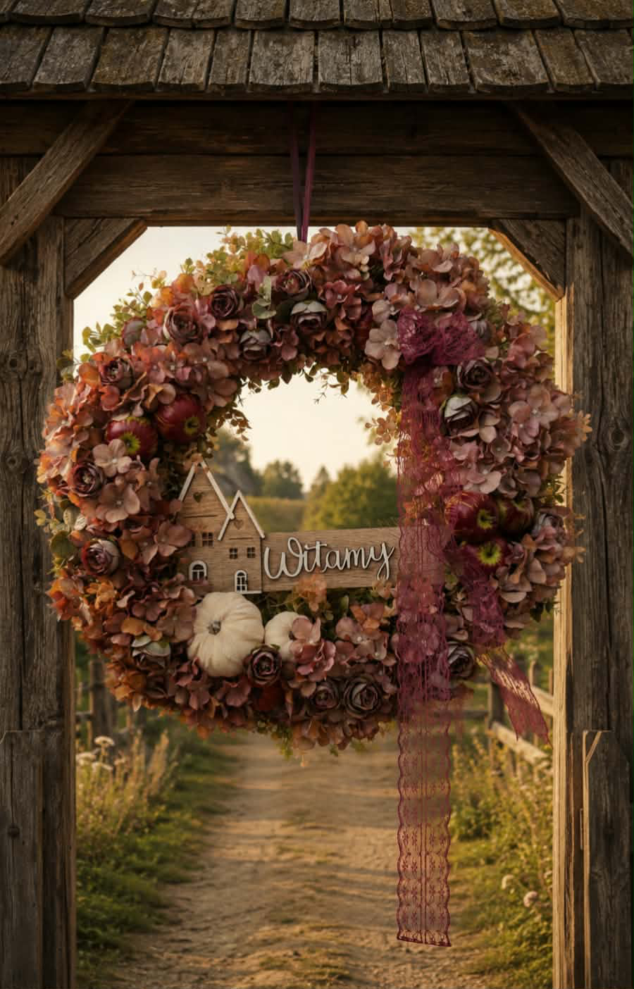 Jesienny wianek na drzwi 🍂